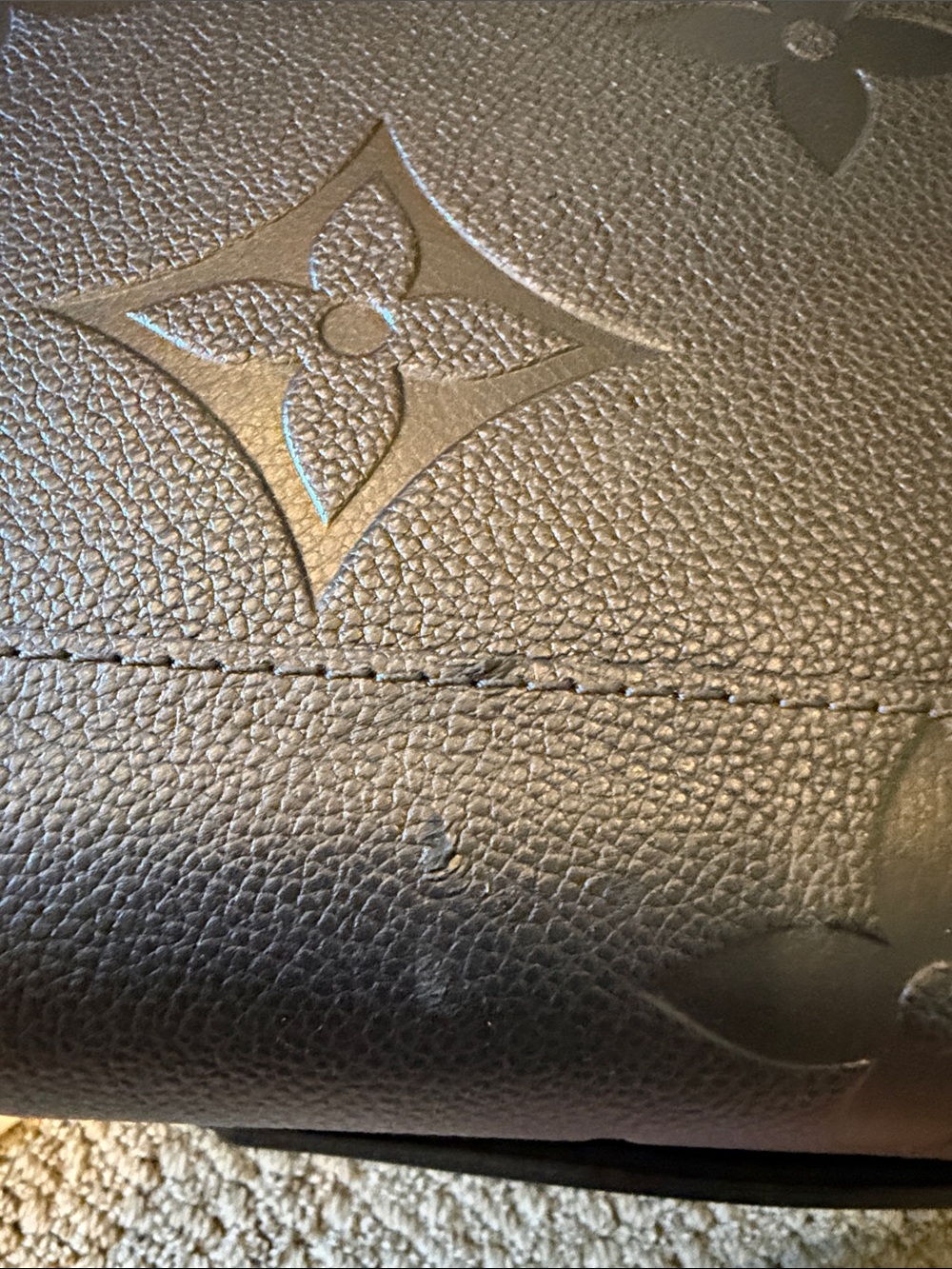 Louis Vuitton Black Embossed Monogram Carry-On - Picture 5 of 10